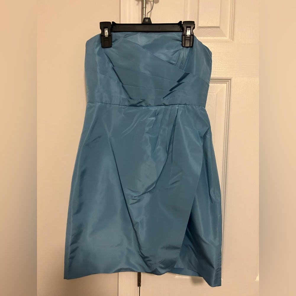 Elegant Blue Satin Dress